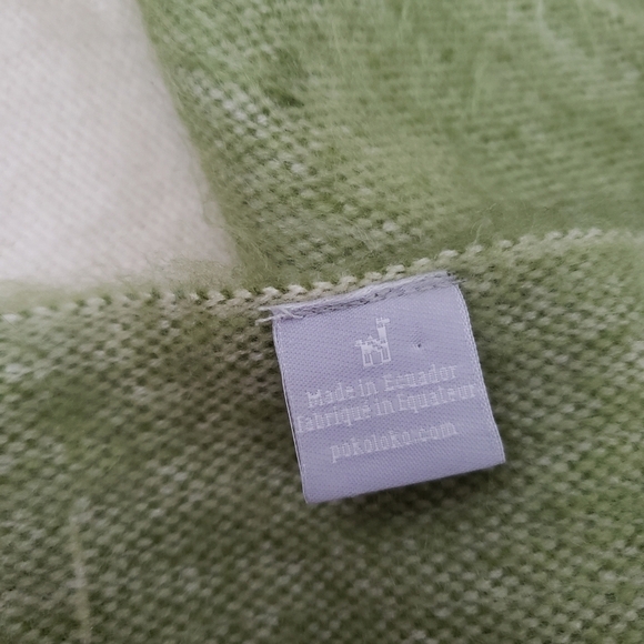 Pokoloko Alpaca Blend Seamless Ombre Scarf Ombre Matcha Green & Cream - Picture 7 of 7